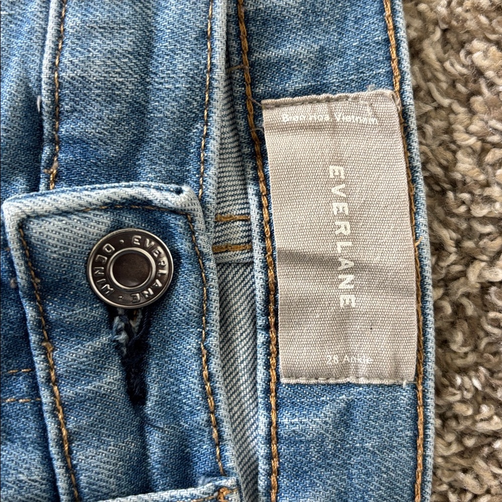 Everlane Women’s Bluewash Strech High Rise Ankle Jeans Size 28 - Picture 11 of 11